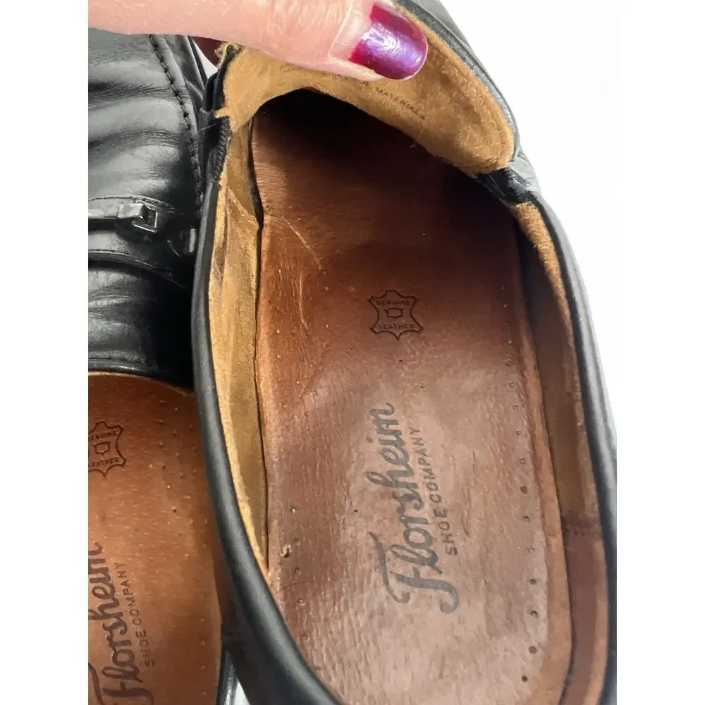 Florsheim Moc Toe Loafers Leather Black Dress Shoe Men’s Size 9.5
